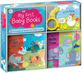 My First Baby Books: 3-in-1 Box Set with Cloth Book, Bath Book & Stroller Book | Soft Baby Books for Toddlers 1-3, Newborn Baby Gifts, Early Learning.. by Jonathan Miller, Jonathan Miller, Annie Sechao, Robin Bright, CrackBoom! Books, Marine Guion, Marine Guion, Annie Sechao, Annie Sechao, 9782898021862