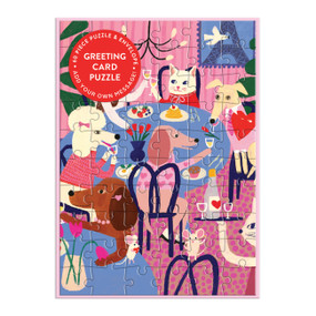 Paws for Love Greeting Card Puzzle by Galison, 9780735386594