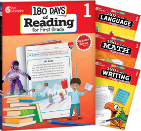 180 Days™: Reading, Math, Writing, & Language for Grade 1: 4-Book Set (Practice, Assess, Diagnose) by Multiple Authors, Suzanne Barchers, Christine Dugan, Jodene Lynn Smith, Suzanne I. Barchers, Suzanne Barchers, Jodene Smith, Suzanne Barchers, Jodene Smith, Suzanne Barchers, Suzanne Barchers, Suzanne Barchers, Jodene Smith, Suzanne Barchers, Suzanne Barchers, Suzanne Barchers, 9781425816414
