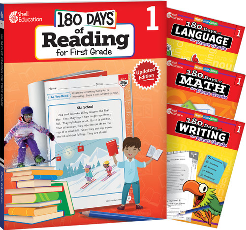 180 Days®: Reading, Math, Writing, & Language for Grade 1: 4-Book Set (Practice, Assess, Diagnose) by Multiple Authors, Suzanne Barchers, Christine Dugan, Jodene Lynn Smith, Suzanne I. Barchers, Suzanne Barchers, Jodene Smith, Suzanne Barchers, Jodene Smith, Suzanne Barchers, Suzanne Barchers, Suzanne Barchers, Jodene Smith, Suzanne Barchers, Suzanne Barchers, Suzanne Barchers, 9781425816414