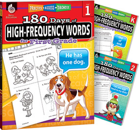 180 Days™: High Frequency Words for K-2, 3-Book Set (Practice, Assess, Diagnose) by Multiple Authors, 9781425817183