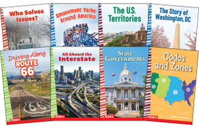 Explore The United States' Historic Routes and Modern Governance: Social Studies Readers 8-Book Set by Multiple Authors, Amanda Jackson Green, Alyxx Melendez, Lisa Perlman Greathouse, 9798330903245