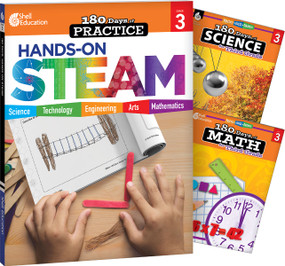 180 Days™: STEAM, Science, & Math Grade 3: 3-Book Set (Practice, Assess, Diagnose) by Multiple Authors, Jodene Lynn Smith, Kristin Kemp, Melissa Iwinski, Jodene Smith, Jodene Smith, Jodene Smith, 9798765967652