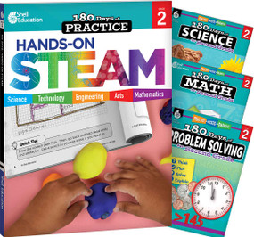 180 Days™: STEAM, Science, Math, & Problem Solving Grade 2: 4-Book Set (Practice, Assess, Diagnose) by Melissa Laughlin, Debbie Gorrell, Jodene Lynn Smith, Donna Ventura, Jodene Smith, Jodene Smith, 9798765997925