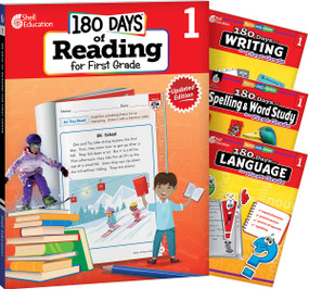 180 Days®: Reading 2nd Ed, Writing, Spelling, & Language Grade 1: 4-Book Set (Practice, Assess, Diagnose) by Stephanie Kraus, Jodene Lynn Smith, Shireen Pesez Rhoades, Christine Dugan, Jodene Smith, Jodene Smith, Jodene Smith, 9798765997987