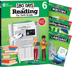 180 Days™: Reading 2nd Ed, Writing, Spelling, & Language Grade 6: 4-Book Set (Practice, Assess, Diagnose) by Joe Rhatigan, Wendy Conklin, Shireen Pesez Rhoades, Suzanne Barchers, Suzanne I. Barchers, Suzanne Barchers, Suzanne Barchers, Suzanne Barchers, Suzanne Barchers, Suzanne Barchers, Suzanne Barchers, Suzanne Barchers, Suzanne Barchers, Suzanne Barchers, 9798765998038