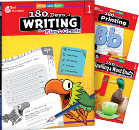 180 Days™: Writing, Spelling, & Printing Grade 1: 3-Book Set (Practice, Assess, Diagnose) by Multiple Authors, Shireen Pesez Rhoades, Jodene Lynn Smith, Shell Education, Shell Education, Shell Education, Shell Education, Jodene Smith, Jodene Smith, Jodene Smith, Shell Education, 9798765967812