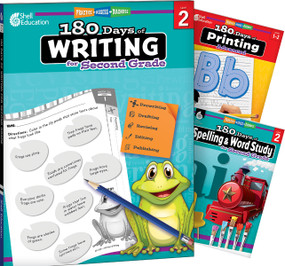 180 Days™: Writing, Spelling, & Printing Grade 2: 3-Book Set (Practice, Assess, Diagnose) by Multiple Authors, Shireen Pesez Rhoades, Brenda A. Van Dixhorn, Shell Education, Brenda Van Dixhorn, Shell Education, Shell Education, Shell Education, Brenda Van Dixhorn, Brenda Van Dixhorn, Shell Education, Brenda Van Dixhorn, Brenda Van Dixhorn, 9798765967829