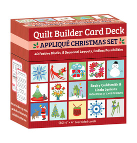Quilt Builder Card Deck Appliqué Christmas Set (40 Festive Blocks, 8 Seasonal Layouts, Endless Possibilities) by Becky Goldsmith, Linda Jenkins, 9781644036761