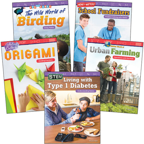 Fractions, Decimals, and Ratios Grade 6: 5-Book Set by Multiple Authors, 9780743919630