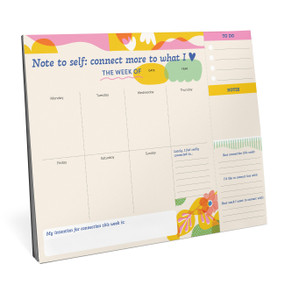 Note to Self (Connect More to What I Love - A Weekly Desktop Planner) by Em & Friends, 9781642465907