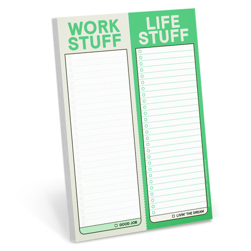 Work Stuff Life Stuff Perforated Pad by Knock Knock, 9781683495093