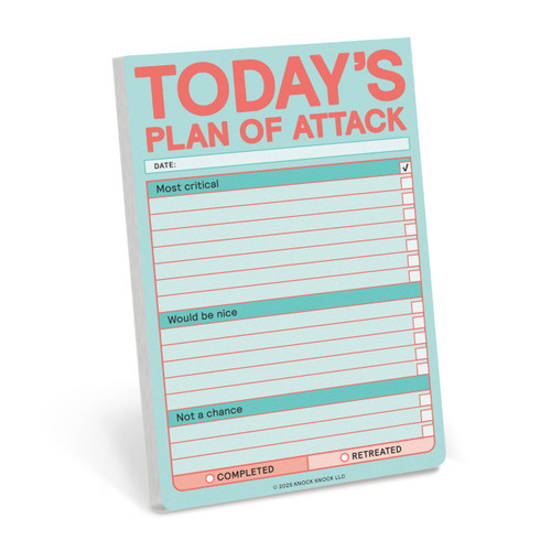 Today's Plan of Attack Great Big Sticky Note (Pastel Version) by Knock Knock, 9781683495123