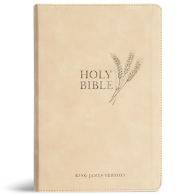 KJV Giant Print Reference Bible, Cream Leathertouch by Holman Bible Publishers, 9798384540458