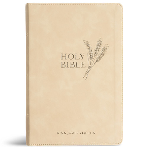 KJV Giant Print Reference Bible, Cream Leathertouch by Holman Bible Publishers, 9798384540458
