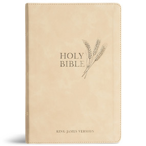 KJV Giant Print Reference Bible, Cream Leathertouch, Indexed by Holman Bible Publishers, 9798384540465