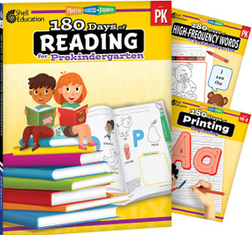 180 Days™: Reading, High-Frequency Words, & Printing Grade PK: 3-Book Set (Practice, Assess, Diagnose) by Multiple Authors, Darcy Mellinger, Shell Education, Shell Education, Shell Education, Shell Education, Shell Education, 9798765967690