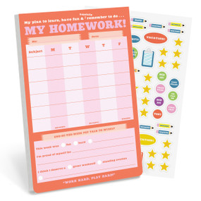My Homework Weekly Tracker Pad Can-Do Pad with Sticker Sheet by Knock Knock Kids, Knock Knock, 9781683495284