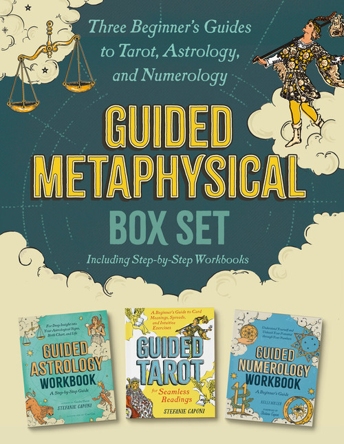 Guided Metaphysical Box Set (Three Beginner's Guides to Tarot, Astrology, and Numerology (Including Step-by-Step Workbooks)) by Stefanie Caponi, Kelli Miller, Coni Curi, 9798217151165