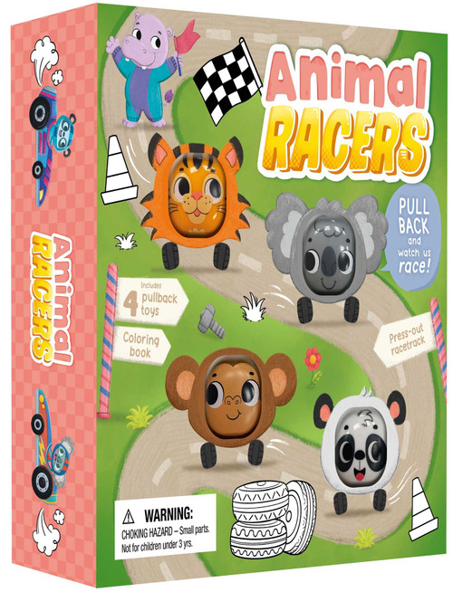 Animal Racers (Includes 4 Pullback Toys & a Coloring Book) by IglooBooks, Nora  Racz, 9781836502272