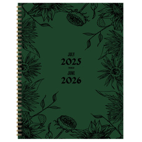 July 2025 - June 2026 Garden of Green Large Weekly Monthly Planner by , 9798889614807