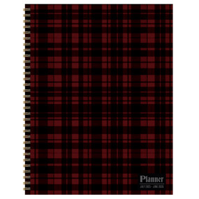 July 2025 - June 2026 Gwen Plaid Large Weekly Monthly Planner by , 9798889614814