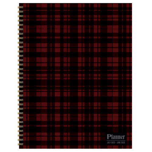 July 2025 - June 2026 Gwen Plaid Large Weekly Monthly Planner by , 9798889614814