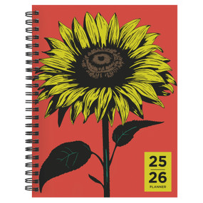 July 2025 - June 2026 Andy's Sunflower Medium Weekly Monthly Planner by , 9798889614845