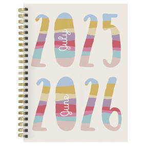 July 2025 - June 2026 Jolly Good Year Medium Weekly Monthly Planner by , 9798889614869