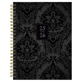 July 2025 - June 2026 Black Velvet Medium Weekly Monthly Planner by , 9798889614883
