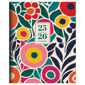 July 2025 - June 2026 Charming Flowers Large Monthly Planner by , 9798889614968