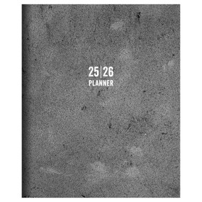 July 2025 - June 2026 Concrete Large Monthly Planner by , 9798889614975