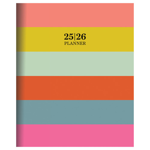July 2025 - June 2026 Super Stripe Large Monthly Planner by , 9798889615019