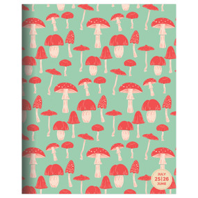 July 2025 - June 2026 Magic Mushroom Medium Monthly Planner by , 9798889615057