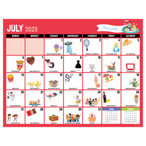 July 2025 - June 2026 Every Day's A Holiday Large Desk Pad Monthly Blotter Calendar by , 9798889615088