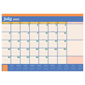 July 2025 - June 2026 Sherbet Medium Desk Pad Monthly Blotter Calendar by , 9798889615163