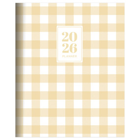 2026 Gingham Wheat Medium Monthly Planner by , 9798889613985