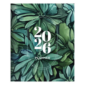 2026 Succulent Large Monthly Planner by , 9798889614081