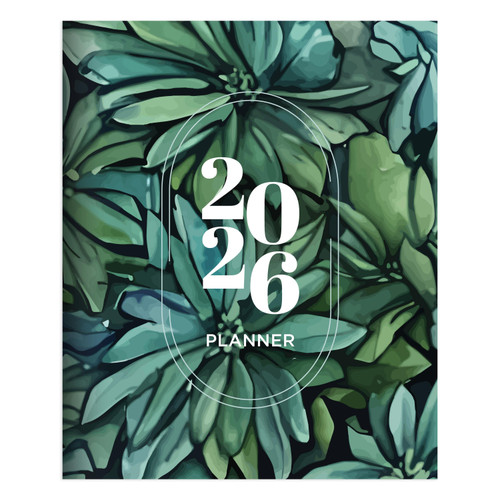 2026 Succulent Large Monthly Planner by , 9798889614081