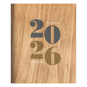 2026 Washed Oak Large Monthly Planner by , 9798889614098