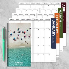 2026-2027 Beaches Small Monthly Pocket Planner by , 9798889614456