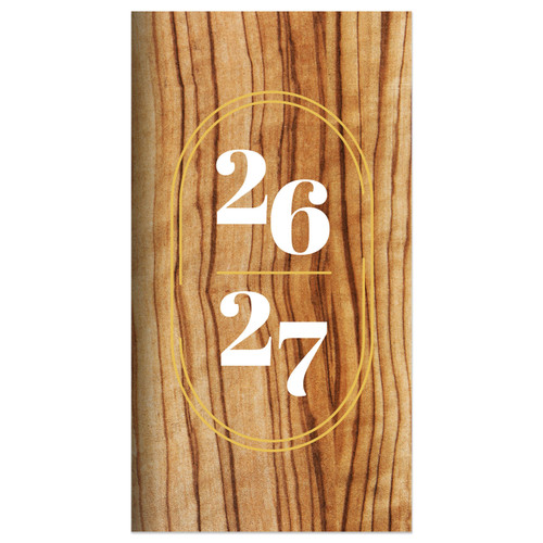 2026-2027 Classic Oak Small Monthly Pocket Planner by , 9798889614500