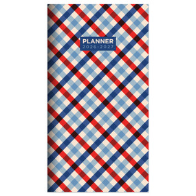 2026-2027 Patriotic Plaid Small Monthly Pocket Planner by , 9798889614593