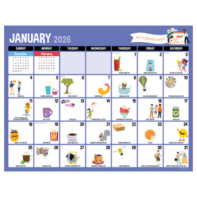 2026 Every Day's A Holiday Large Desk Pad Monthly Blotter Calendar by , 9798889615187