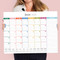 2026 Rainbow Blocks Large Desk Pad Monthly Blotter Calendar by , 9798889615217