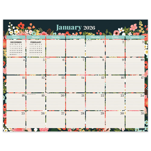 2026 Bountiful Blooms Large Desk Pad Monthly Blotter Calendar by , 9798889615231