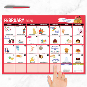 2026 Every Day's A Holiday Medium Desk Pad Monthly Blotter Calendar by , 9798889615262