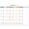 2026 Rainbow Blocks Medium Desk Pad Monthly Blotter Calendar by , 9798889615293