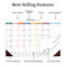 2026 Rainbow Blocks Medium Desk Pad Monthly Blotter Calendar by , 9798889615293