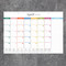 2026 Rainbow Blocks Medium Desk Pad Monthly Blotter Calendar by , 9798889615293